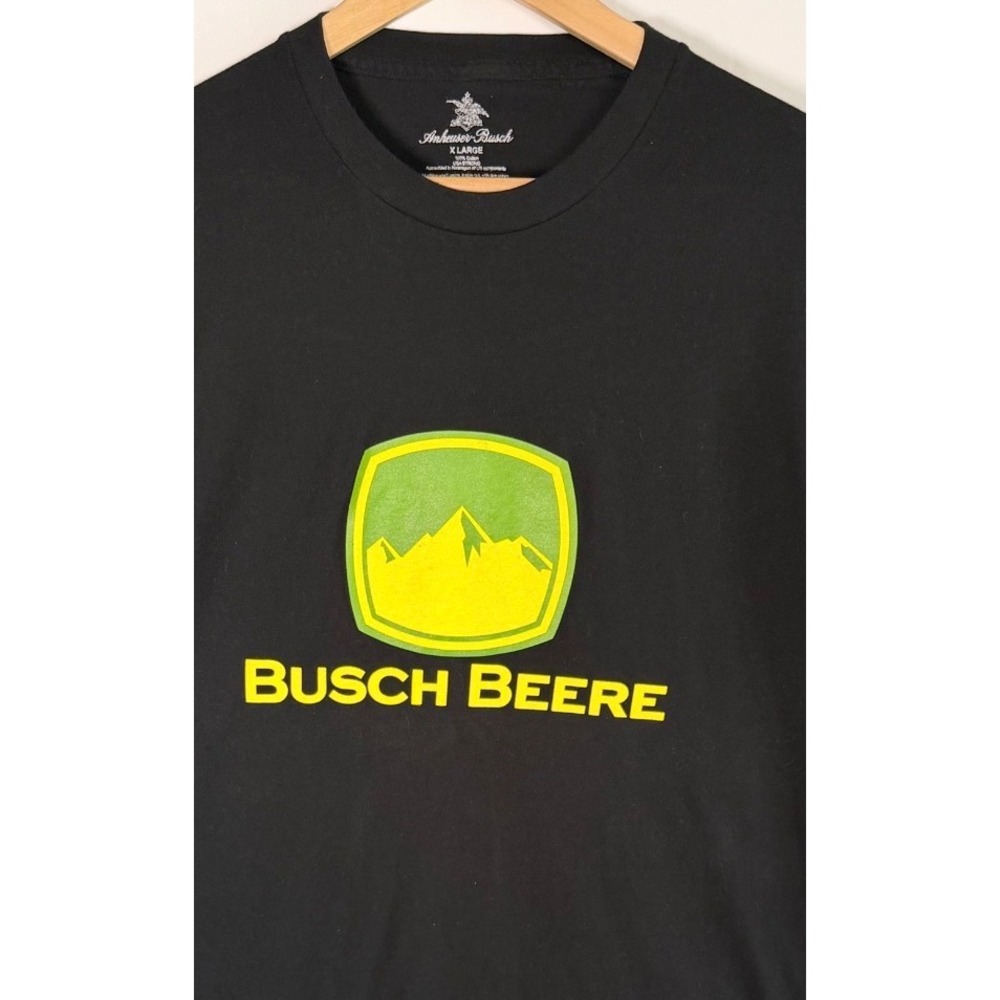 Anheuser-Busch Beer Busch Beere Parody Graphic T-Shirt Black Men's XL Cotton